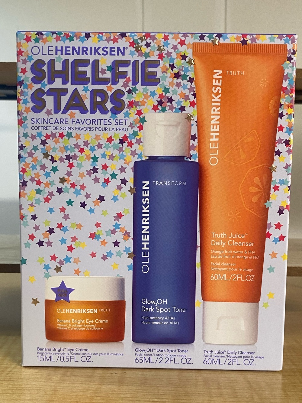 NIB Ole Henriksen Shelfie Stars Skincare Favorites Set w/Full Size Eye Créme